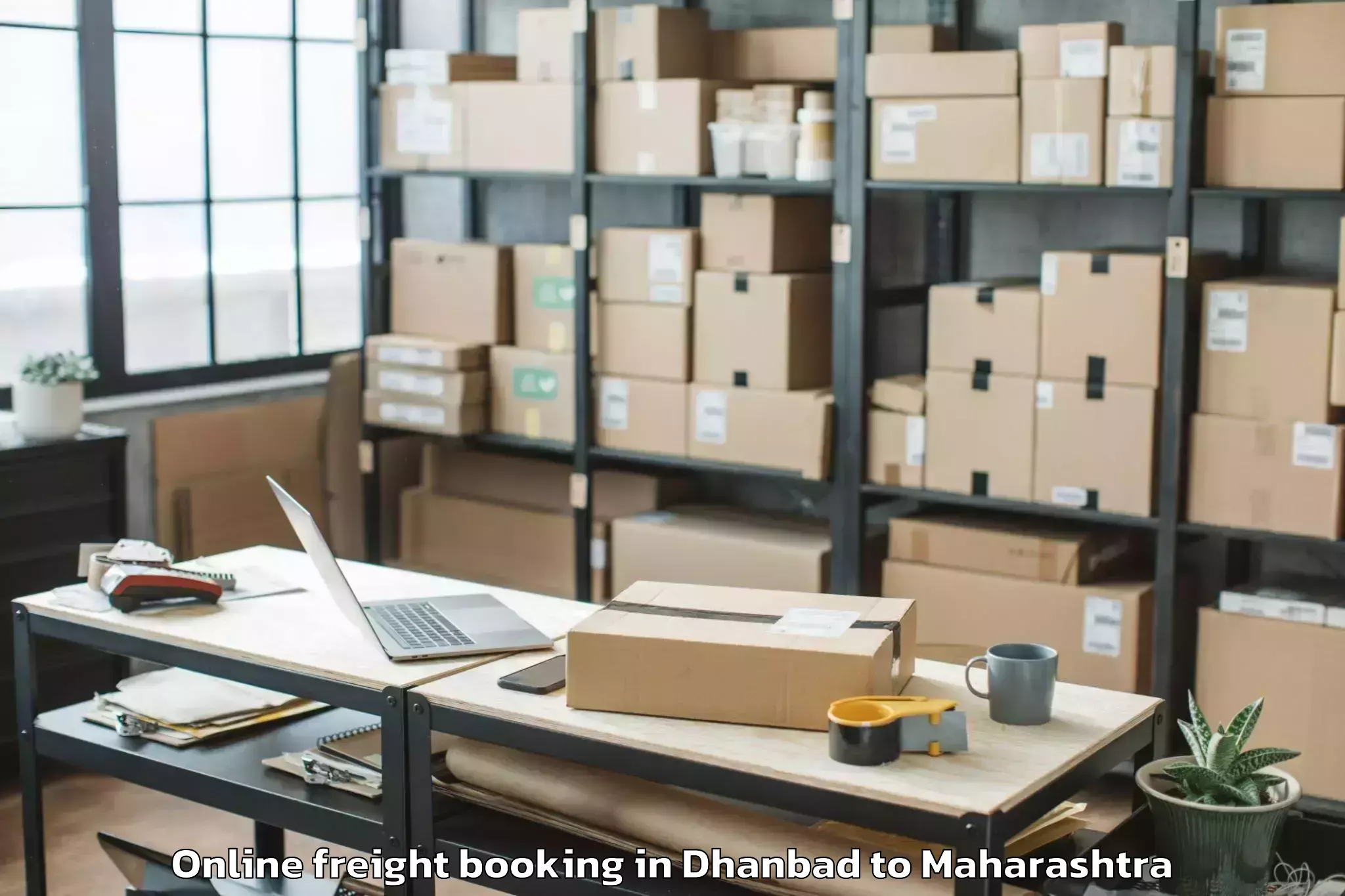 Book Dhanbad to Bhiwapur Online Freight Booking Online